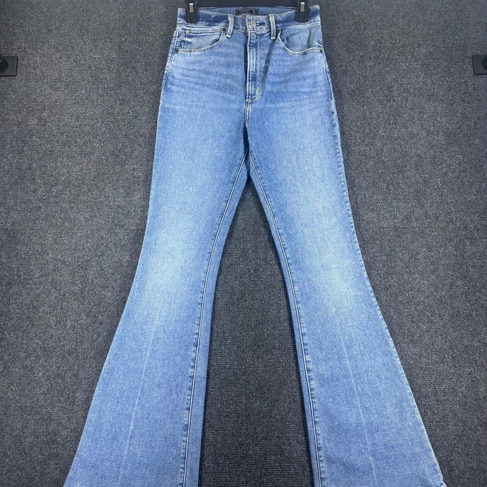 Abercrombie & Fitch Flare Jeans Womens 26 2R Medium Wash High Rise Denim